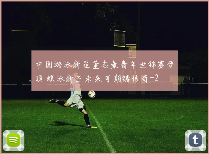 中国游泳新星董志豪青年世锦赛登顶 蝶泳新王未来可期铸传奇